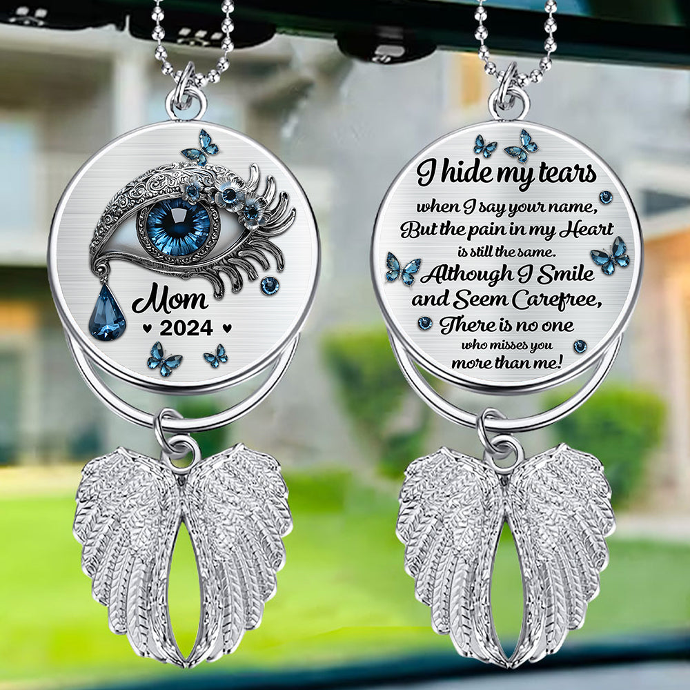 I Hide My Tears - Personalized Memorial Wings Ornament