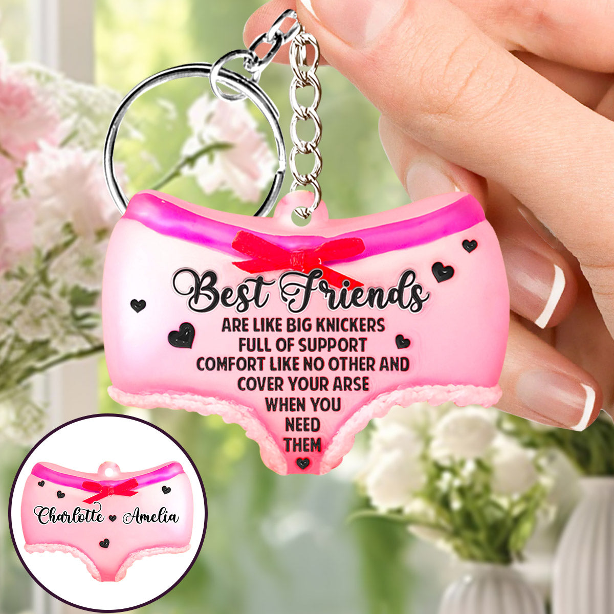 Big Knickers - Personalized Bestie Keychain