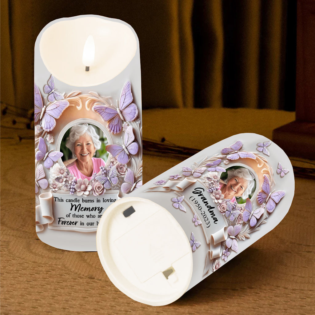 This Candle Burns In Loving Memory - Personalized Memorial Flameless Candle