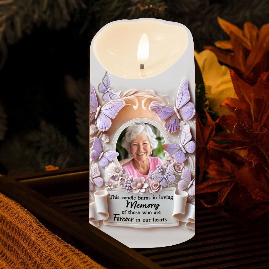 This Candle Burns In Loving Memory - Personalized Memorial Flameless Candle