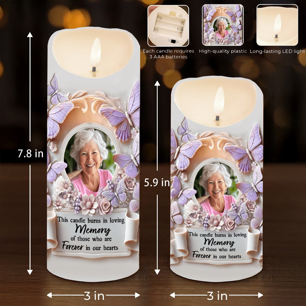 This Candle Burns In Loving Memory - Personalized Memorial Flameless Candle