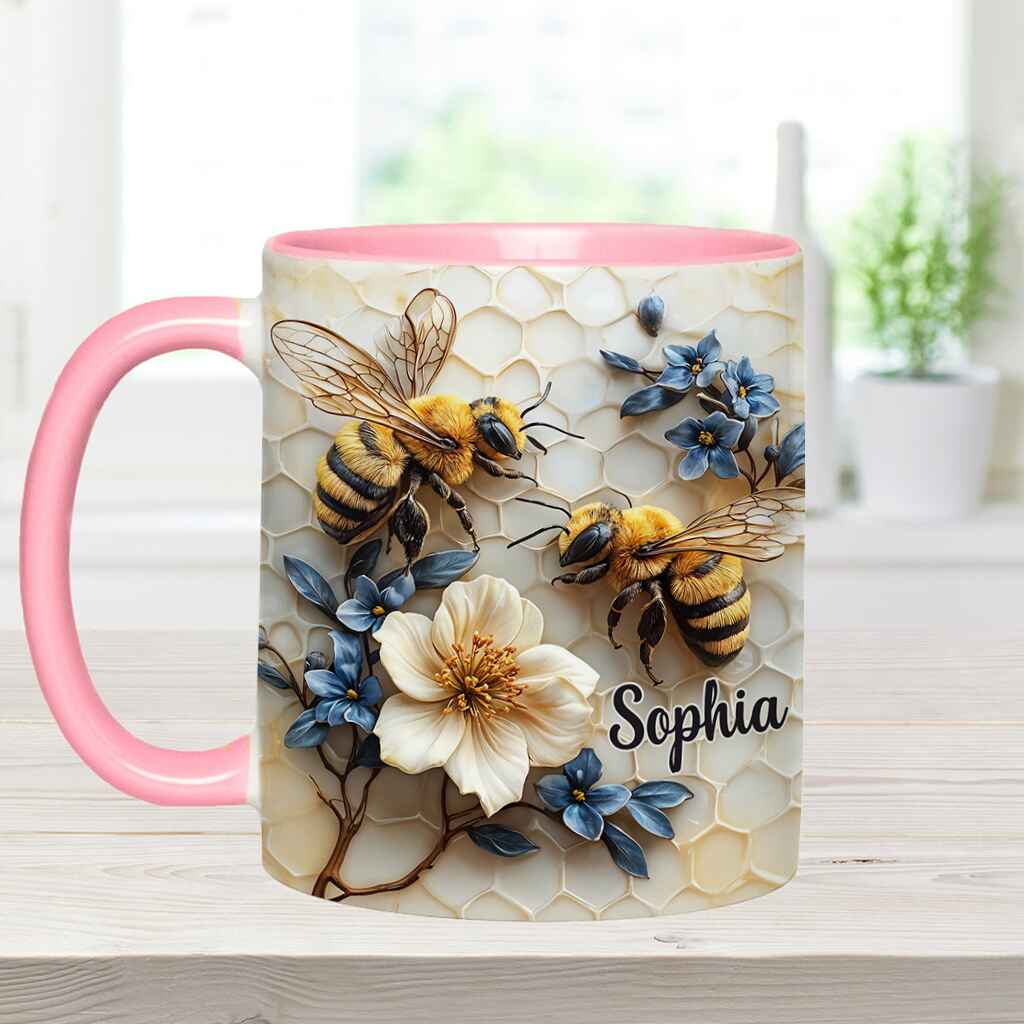Bee Positive Bee Grateful Bee You - Personalized Gardening Accent Mug
