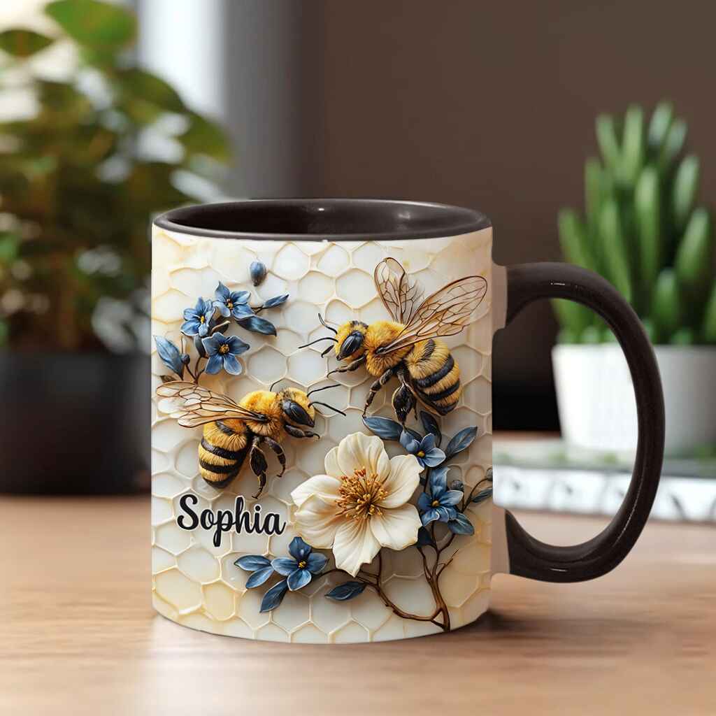 Bee Positive Bee Grateful Bee You - Personalized Gardening Accent Mug