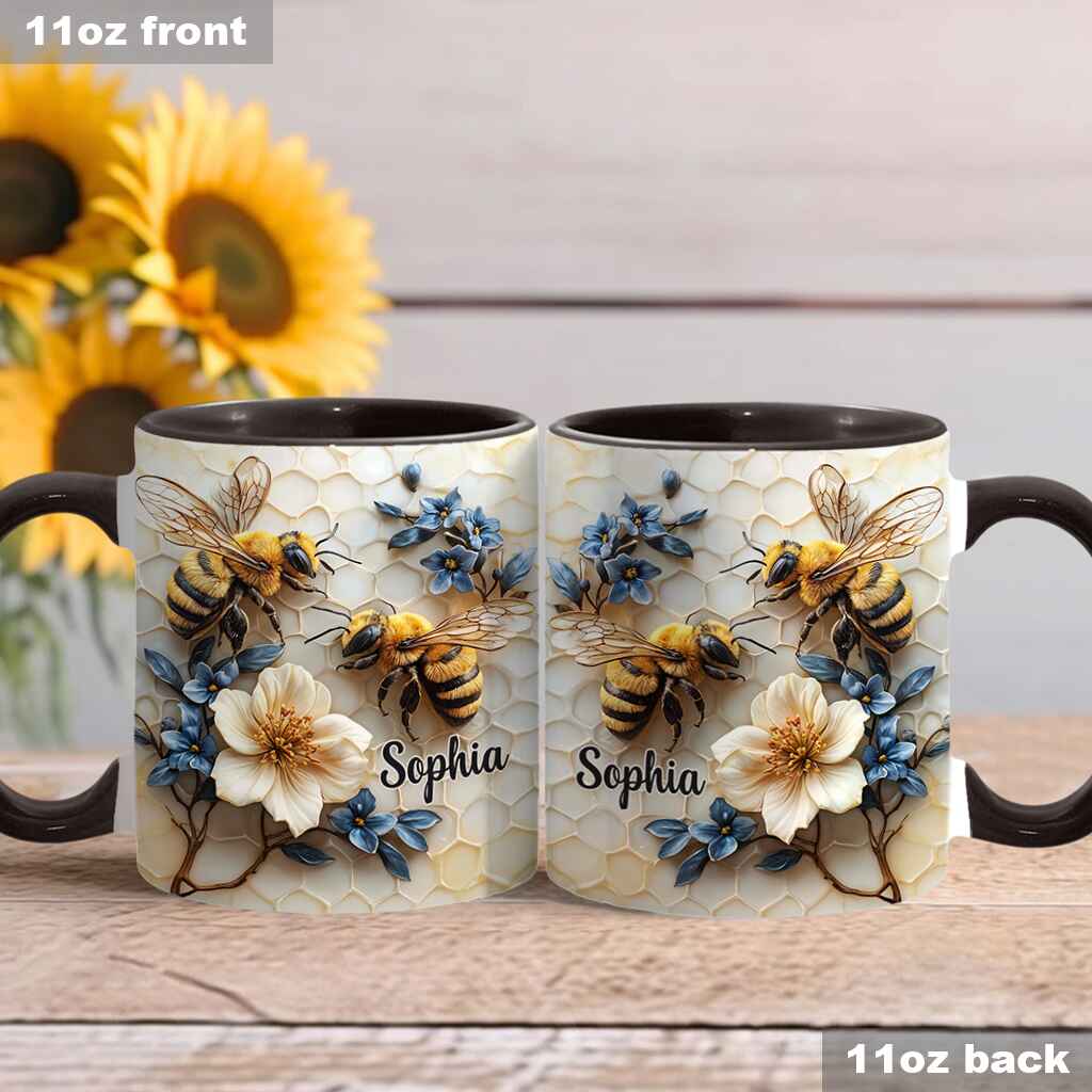 Bee Positive Bee Grateful Bee You - Personalized Gardening Accent Mug