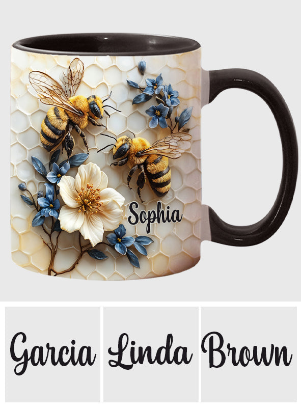 Bee Positive Bee Grateful Bee You - Personalized Gardening Accent Mug