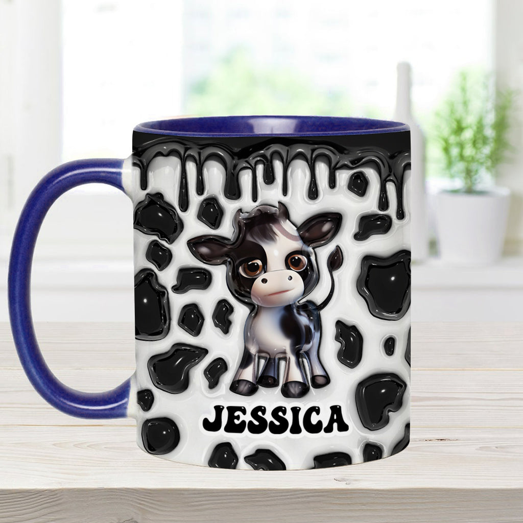 Moody Baby Cow - Personalized Cow Accent Mug