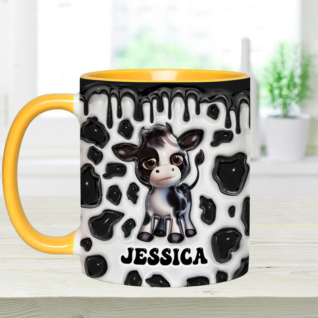 Moody Baby Cow - Personalized Cow Accent Mug