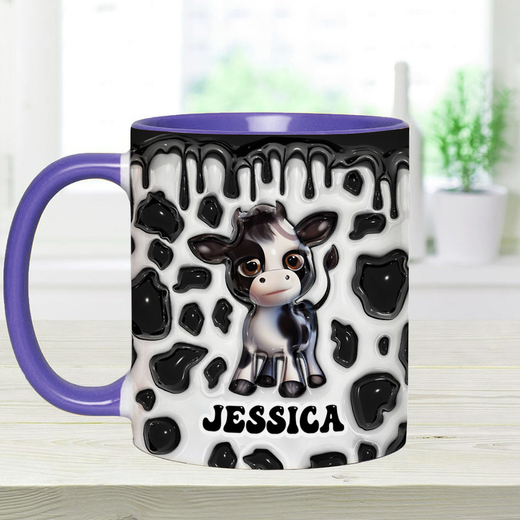 Moody Baby Cow - Personalized Cow Accent Mug