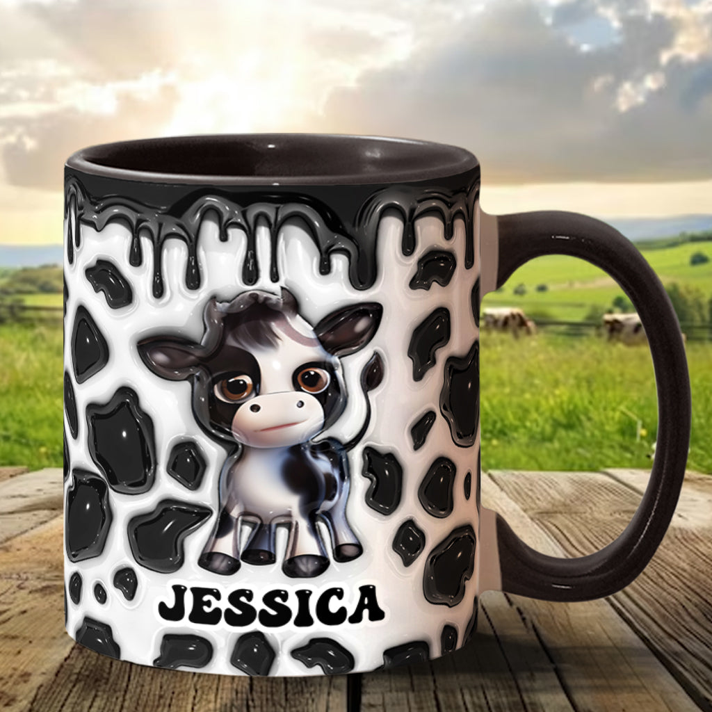 Moody Baby Cow - Personalized Cow Accent Mug