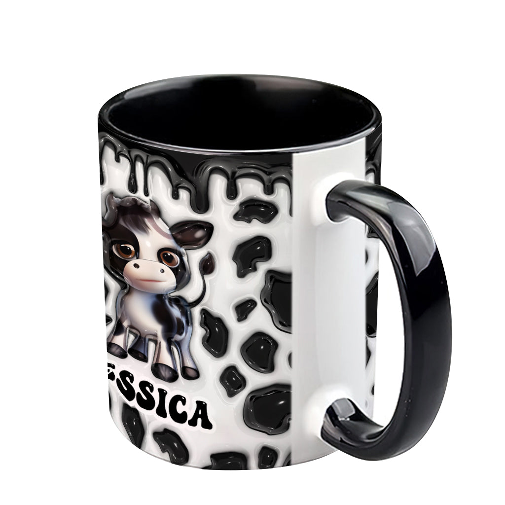 Moody Baby Cow - Personalized Cow Accent Mug