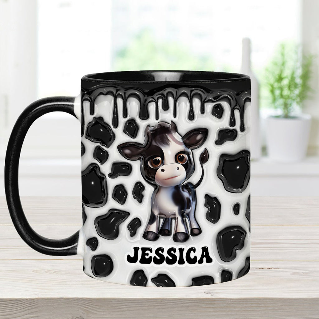Moody Baby Cow - Personalized Cow Accent Mug