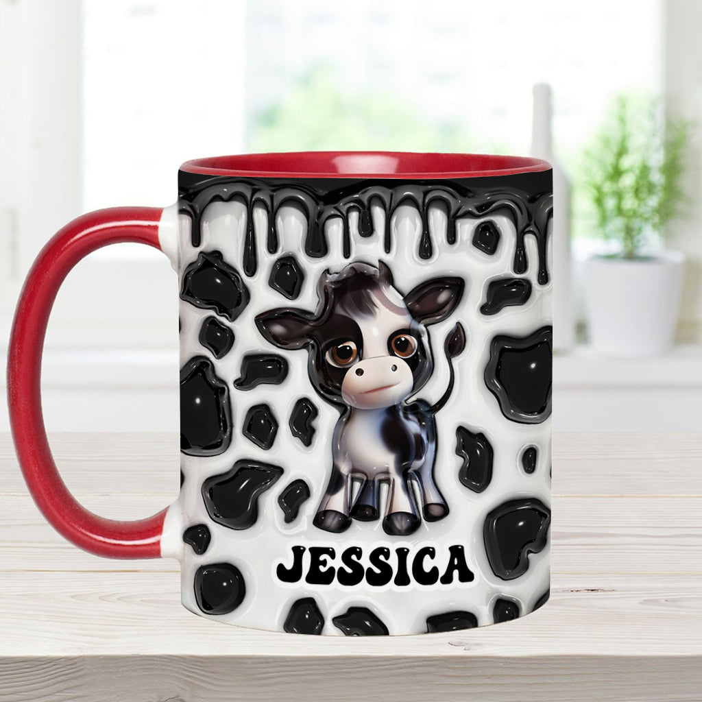 Moody Baby Cow - Personalized Cow Accent Mug