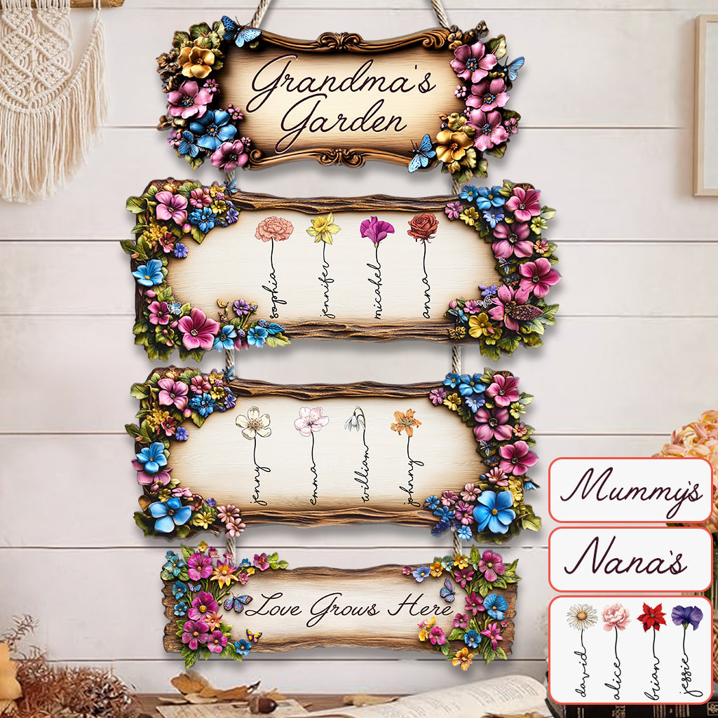 Grandma's Garden - Personalized Grandma Pallet Wood Sign