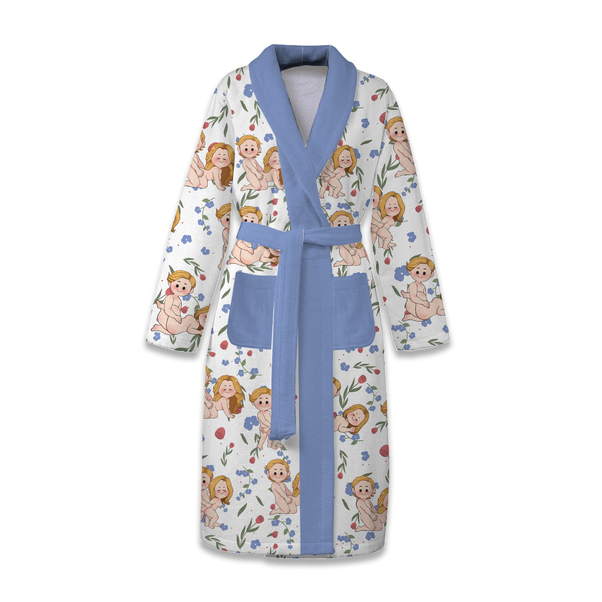 Roses Are Red - Personalized Couple Pajama Kimono Robe