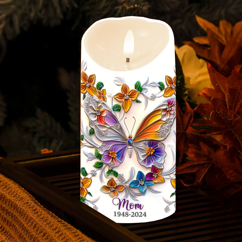 Those We Love Don't Go Away - Personalized Memorial Flameless Candle