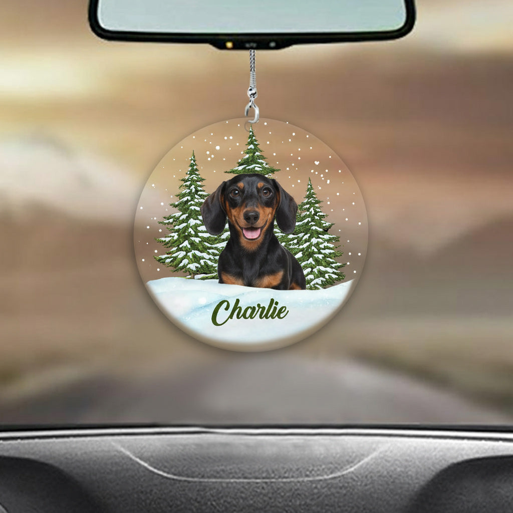 Merry Christmas - Personalized Dog Transparent Ornament