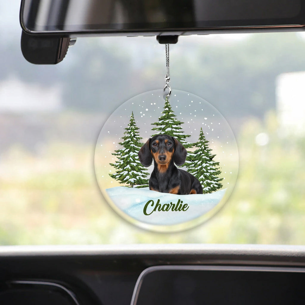 Merry Christmas - Personalized Dog Transparent Ornament