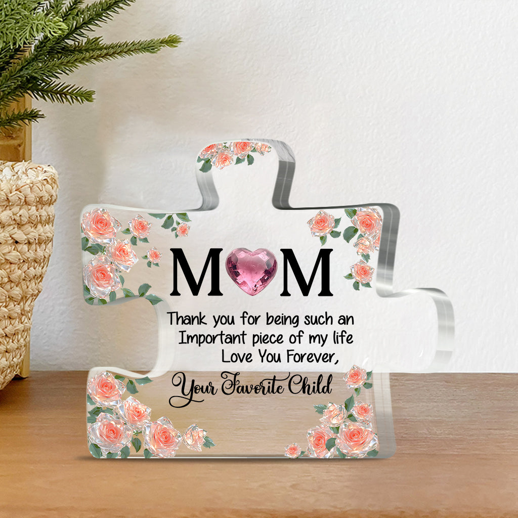 Thank You Mom, BirthStone Personalize - Personalized Mother Custom Shaped Acrylic Plaque