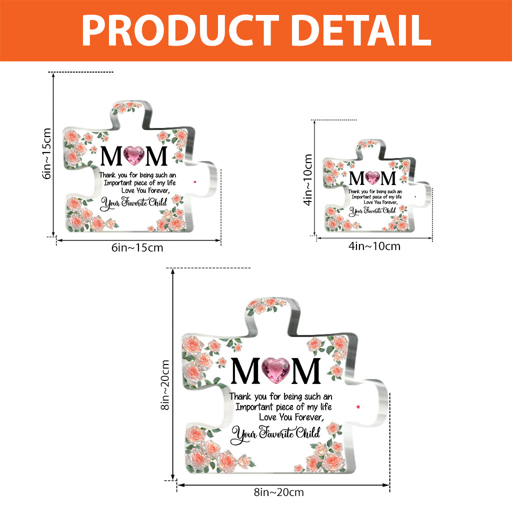 Thank You Mom, BirthStone Personalize - Personalized Mother Custom Shaped Acrylic Plaque