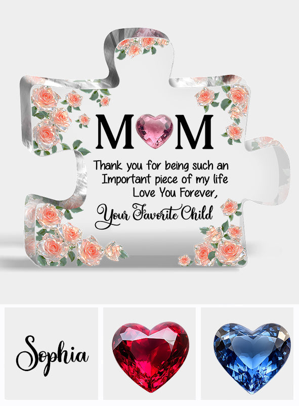 Thank You Mom, BirthStone Personalize - Personalized Mother Custom Shaped Acrylic Plaque