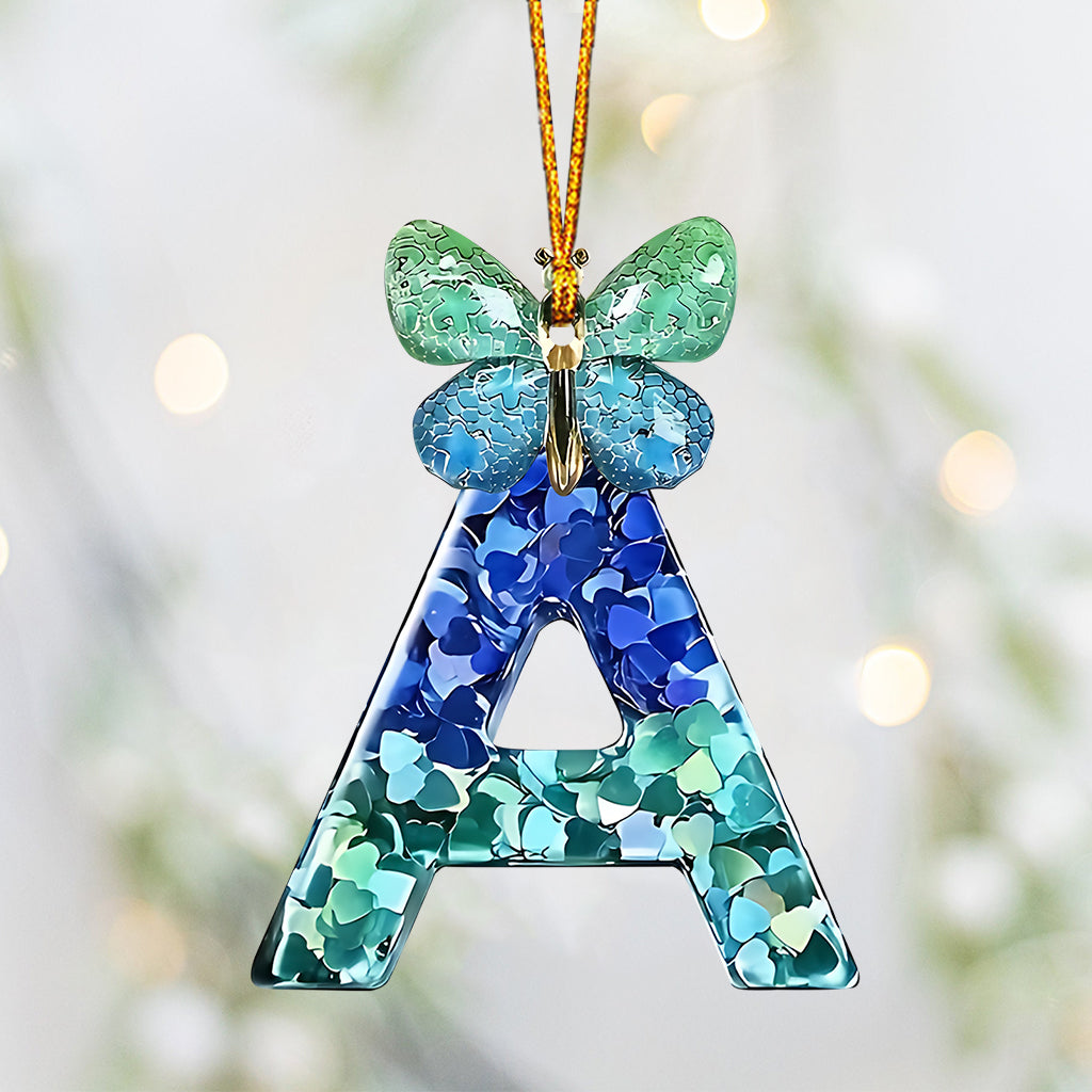 Beautiful Butterfly Alphabet - Personalized Butterfly Ornament