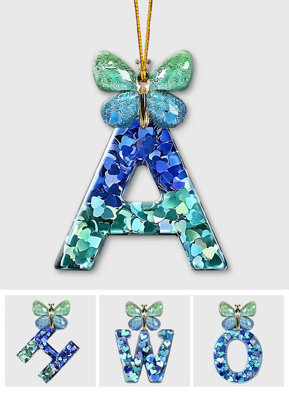 Beautiful Butterfly Alphabet - Personalized Butterfly Ornament