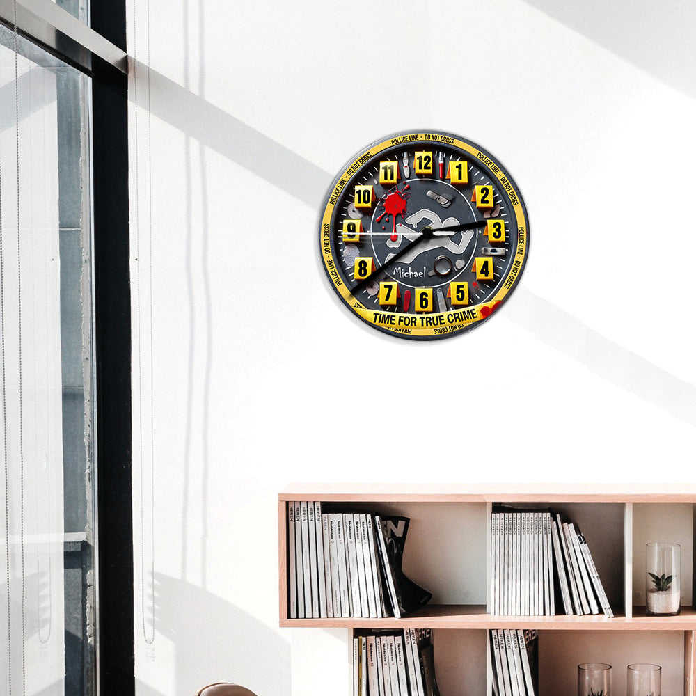 Time For True Crime - Personalized Wall Clock