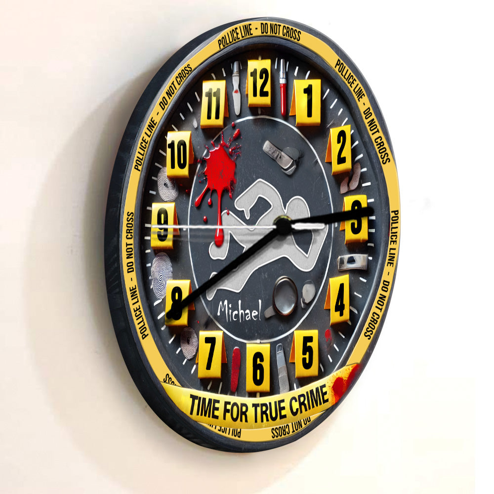 Time For True Crime - Personalized Wall Clock