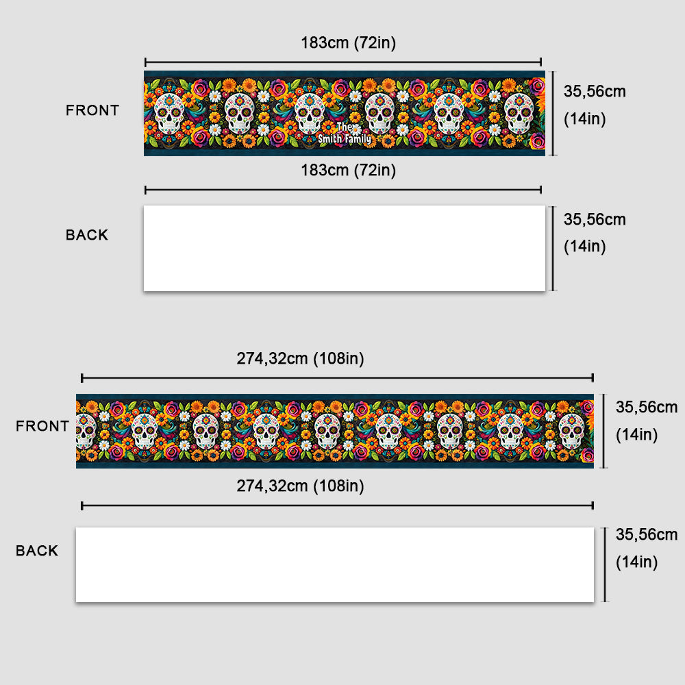 Love Skulls - Personalized Skull Table Runner