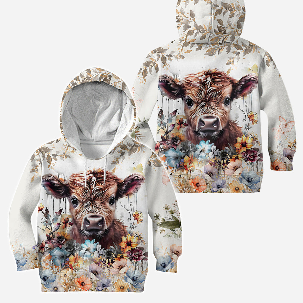 Cute Cow - Personalized Highland Cow Hoodie and Leggings