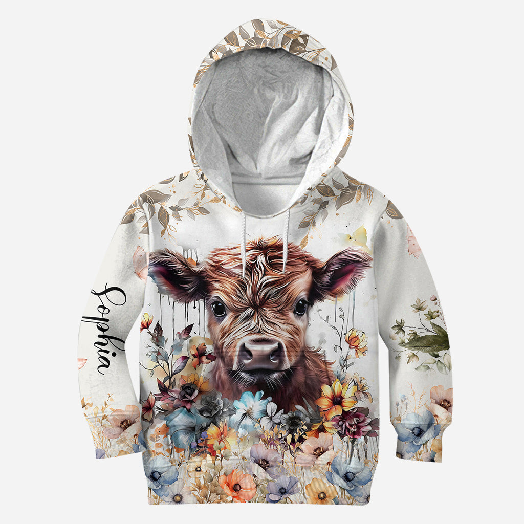 Cute Cow - Personalized Highland Cow Hoodie and Leggings