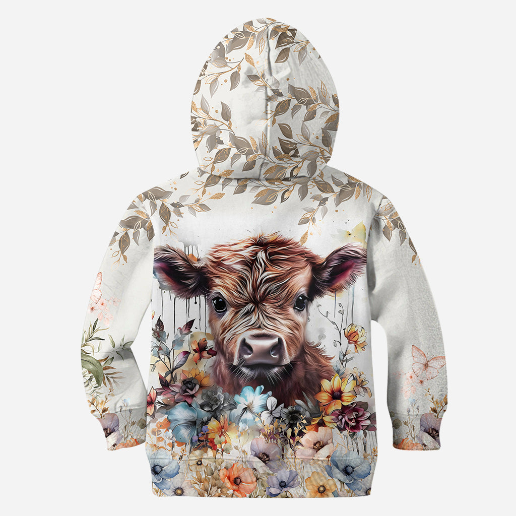 Cute Cow - Personalized Highland Cow Hoodie and Leggings