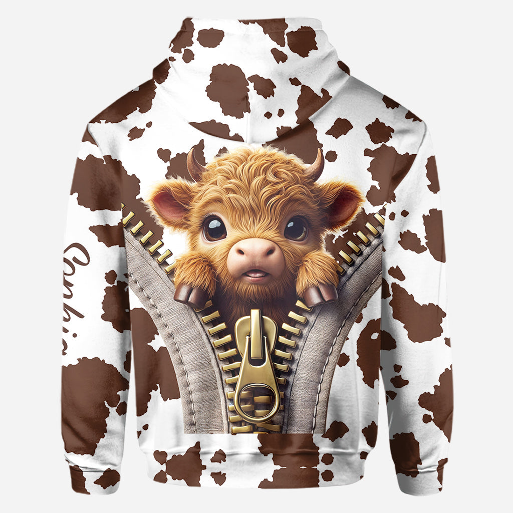 Love Highland Cow - Personalized All Over Shirt