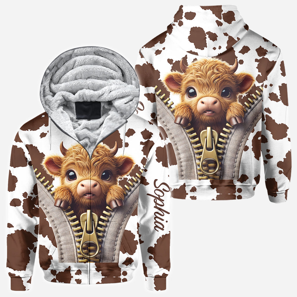 Love Highland Cow - Personalized All Over Shirt