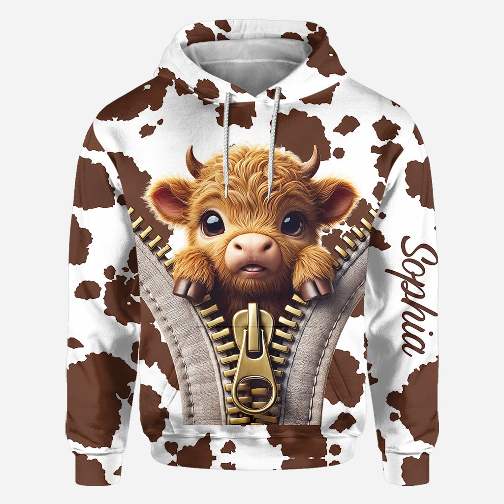 Love Highland Cow - Personalized All Over Shirt