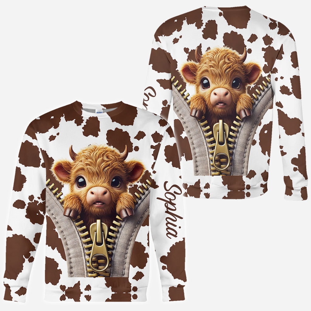Love Highland Cow - Personalized All Over Shirt