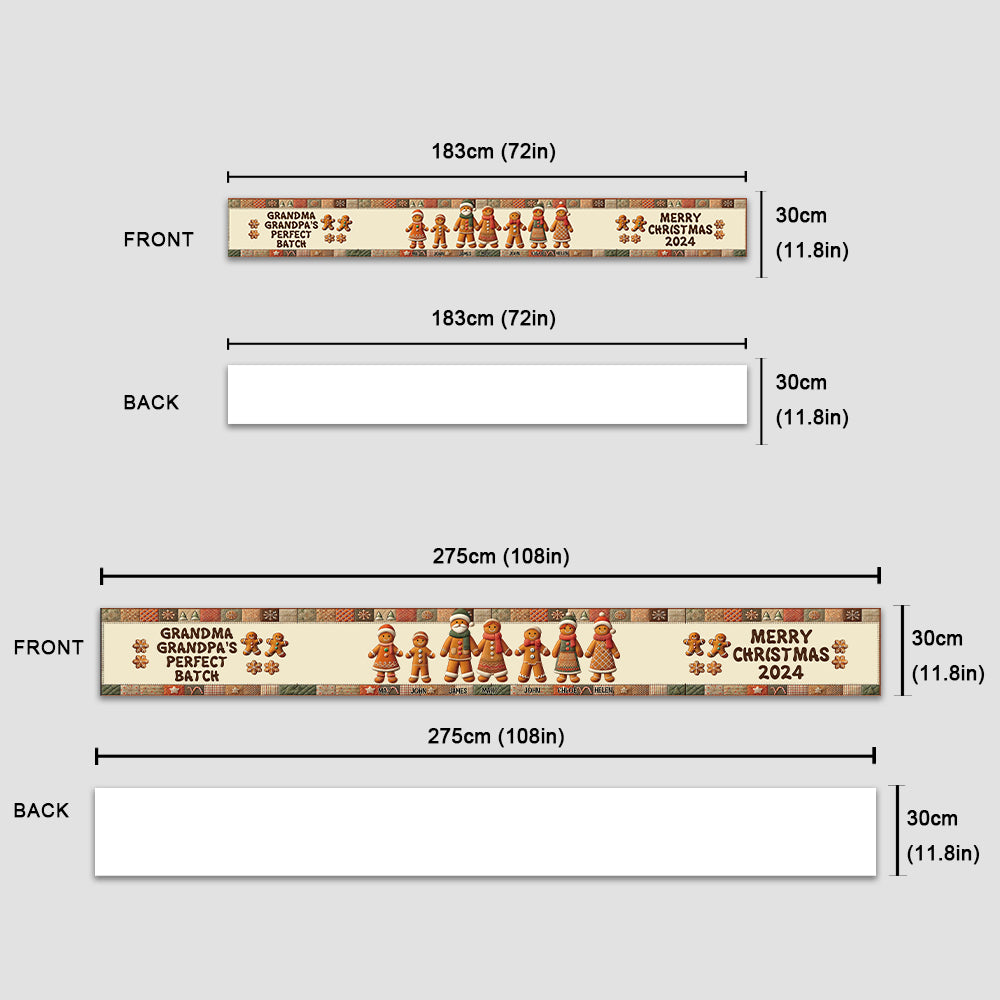 Grandma Grandpa's Perfect Batch - Personalized Grandma Table Runner