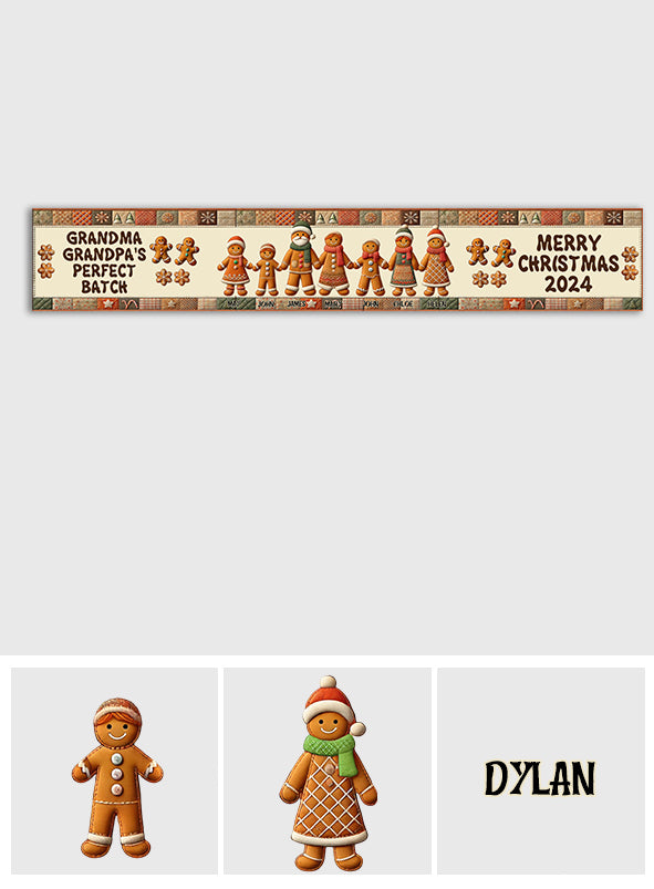 Grandma Grandpa's Perfect Batch - Personalized Grandma Table Runner