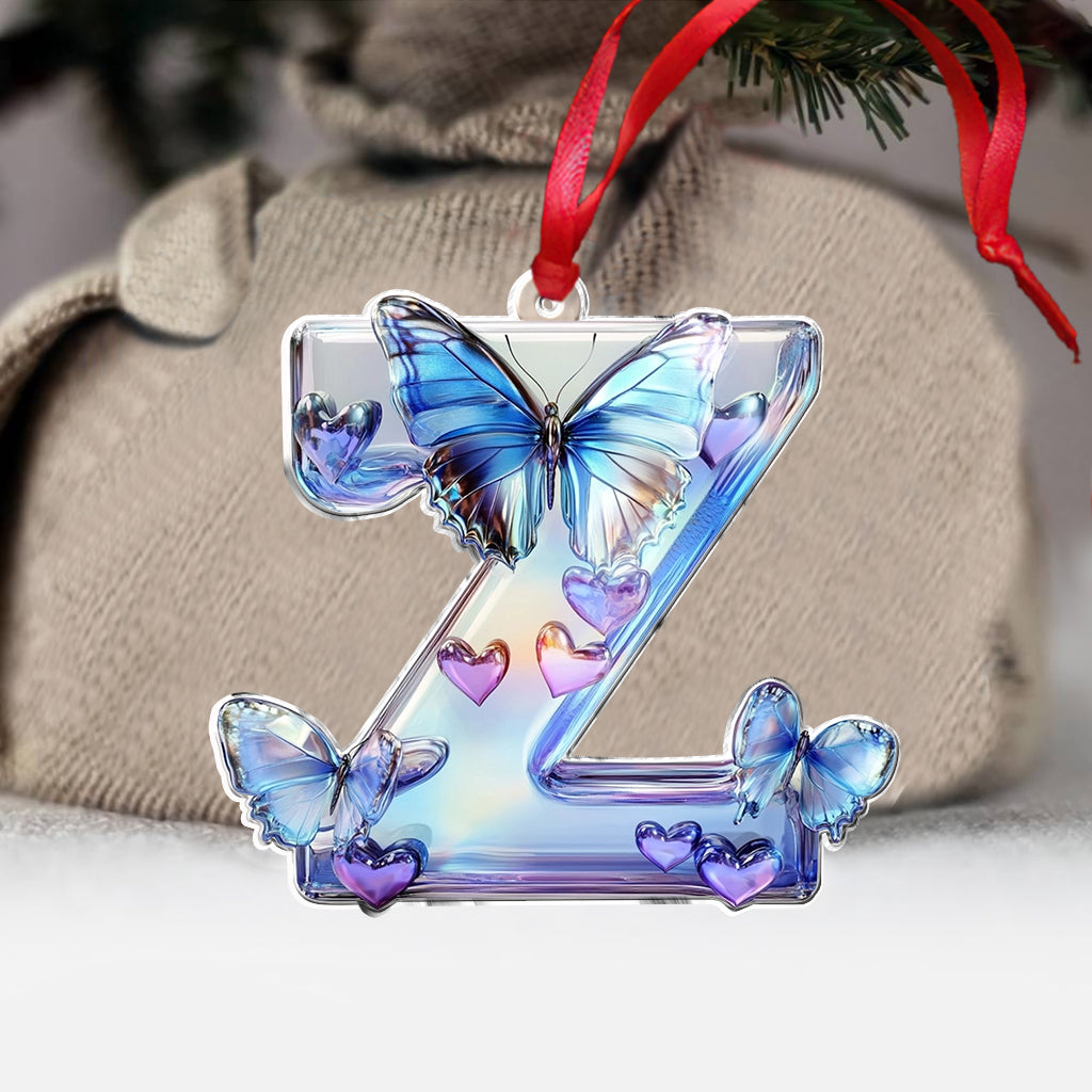 Stunning Butterfly Alphabet - Personalized Butterfly Ornament