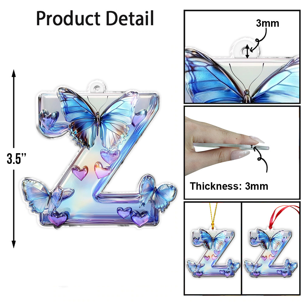 Stunning Butterfly Alphabet - Personalized Butterfly Ornament