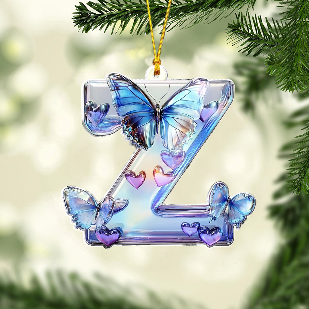 Stunning Butterfly Alphabet - Personalized Butterfly Ornament