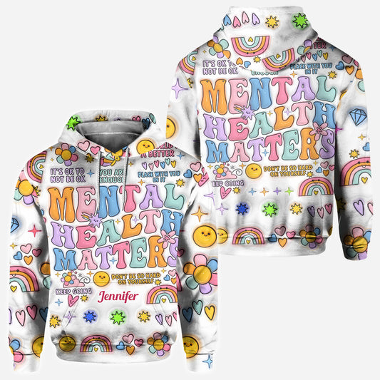 Mental Health Matter - Personalized Mental Health Awareness All Over Shirt