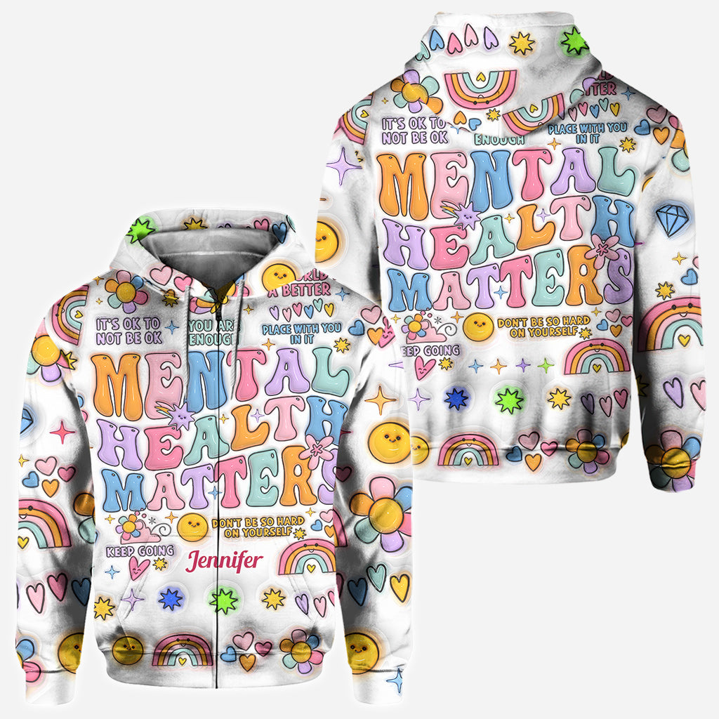 Mental Health Matter - Personalized Mental Health Awareness All Over Shirt