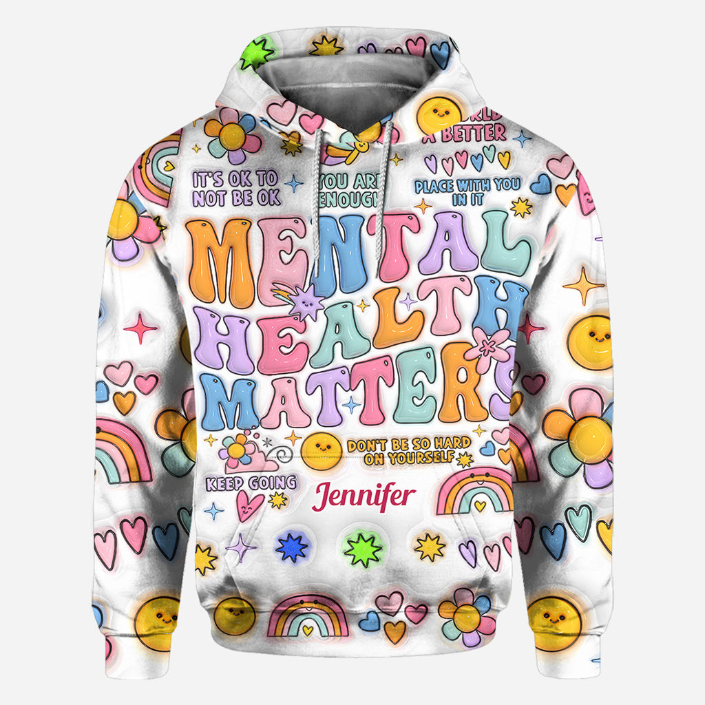 Mental Health Matter - Personalized Mental Health Awareness All Over Shirt