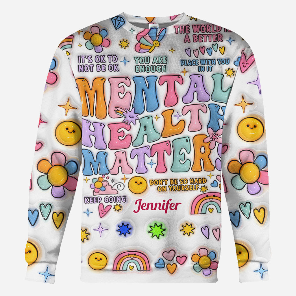 Mental Health Matter - Personalized Mental Health Awareness All Over Shirt
