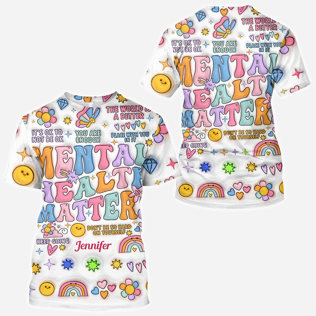 Mental Health Matter - Personalized Mental Health Awareness All Over Shirt