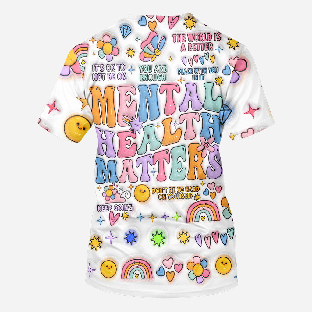 Mental Health Matter - Personalized Mental Health Awareness All Over Shirt