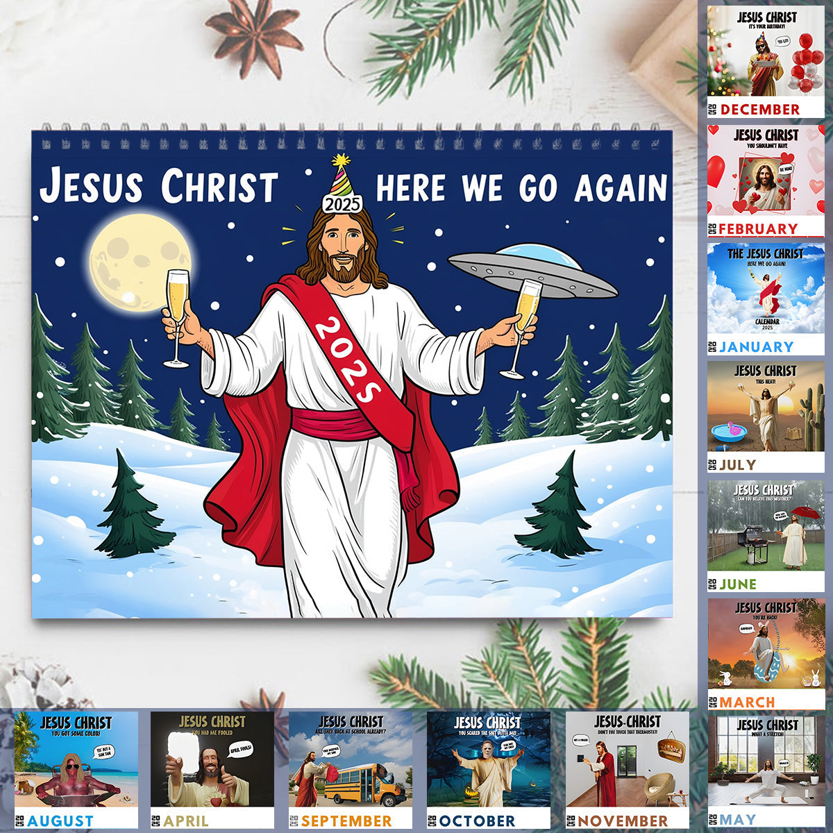 Here We Go - Personalized Christian Wall Calendar