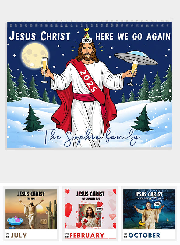 Here We Go - Personalized Christian Wall Calendar