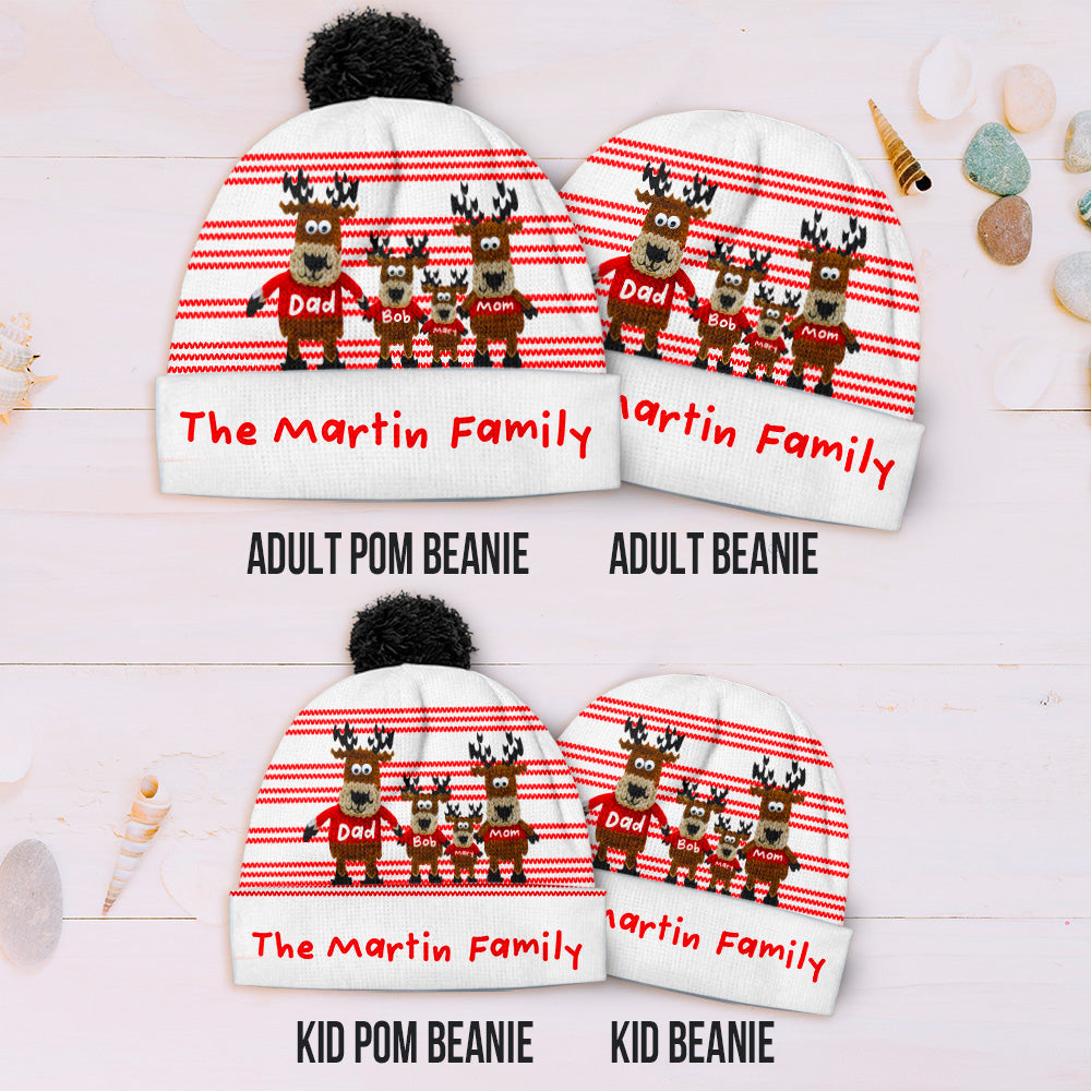 Oh Deer Christmas - Personalized Family Beanie Hat